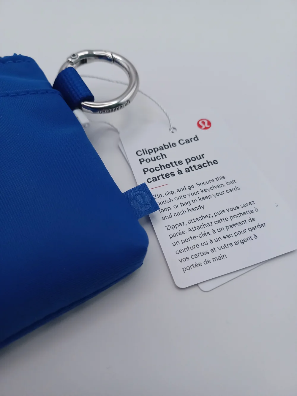 Lululemon Clippable Card Pouch in BEBA/PSTE/SLVR